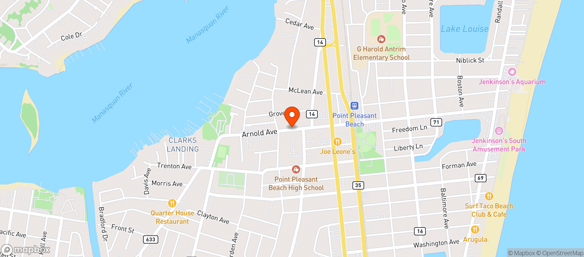 Map showing B2 Bistro And Bar