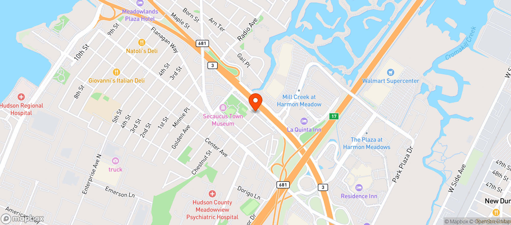 Map showing Hudson Wine