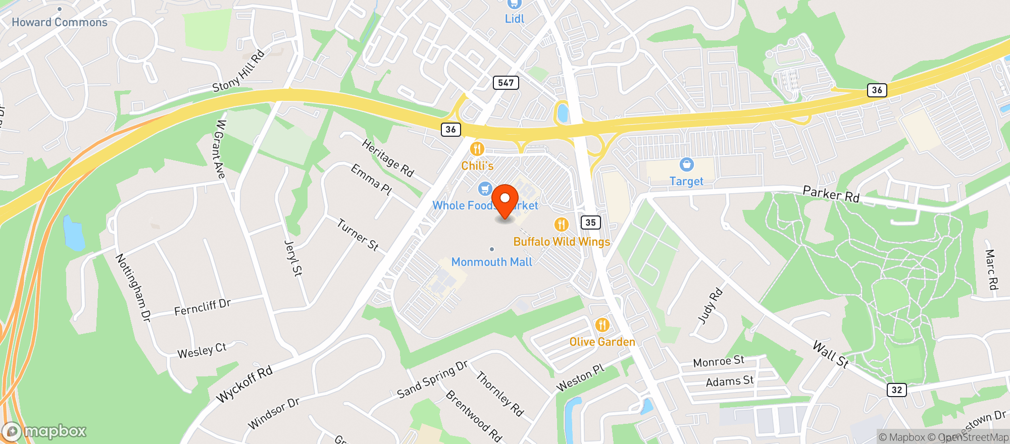 Map showing Buffalo Wild Wings Gril #3489