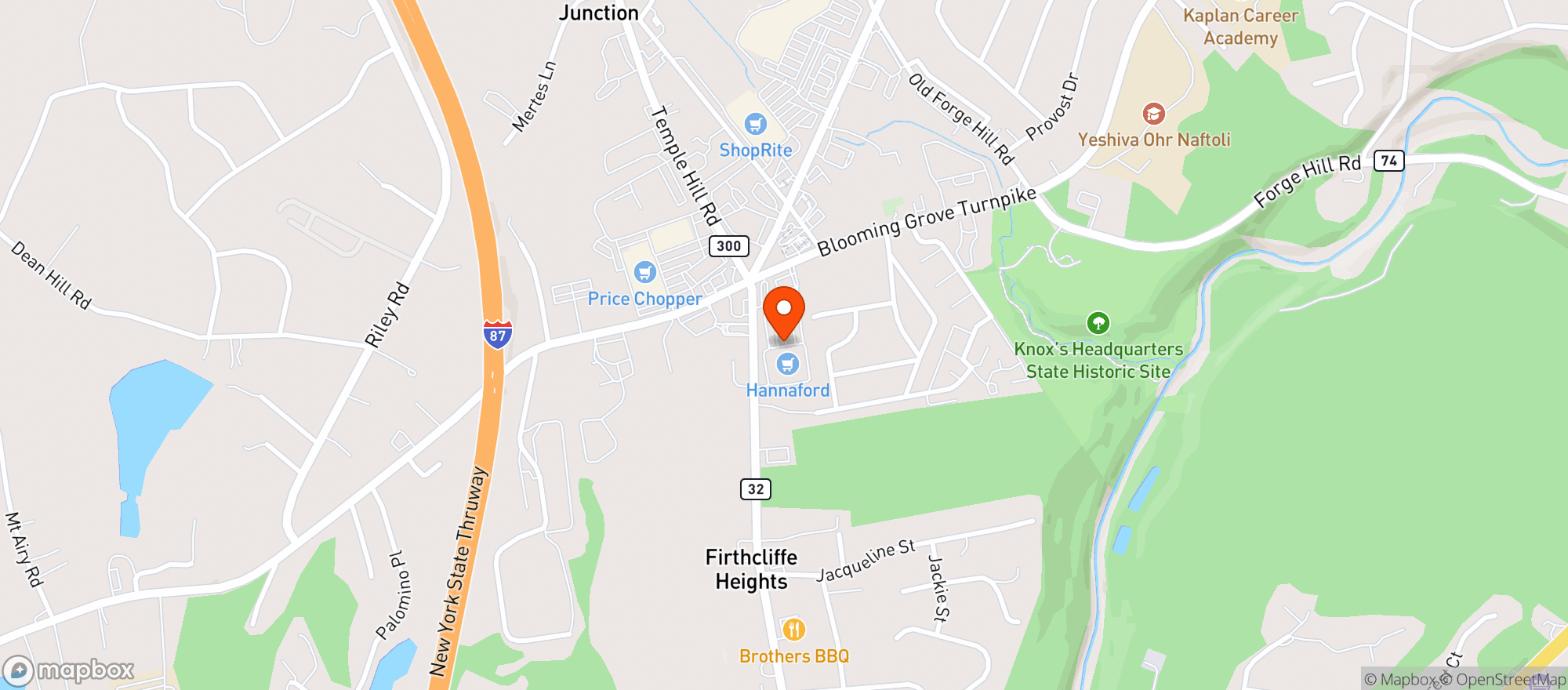 Map showing Hannaford