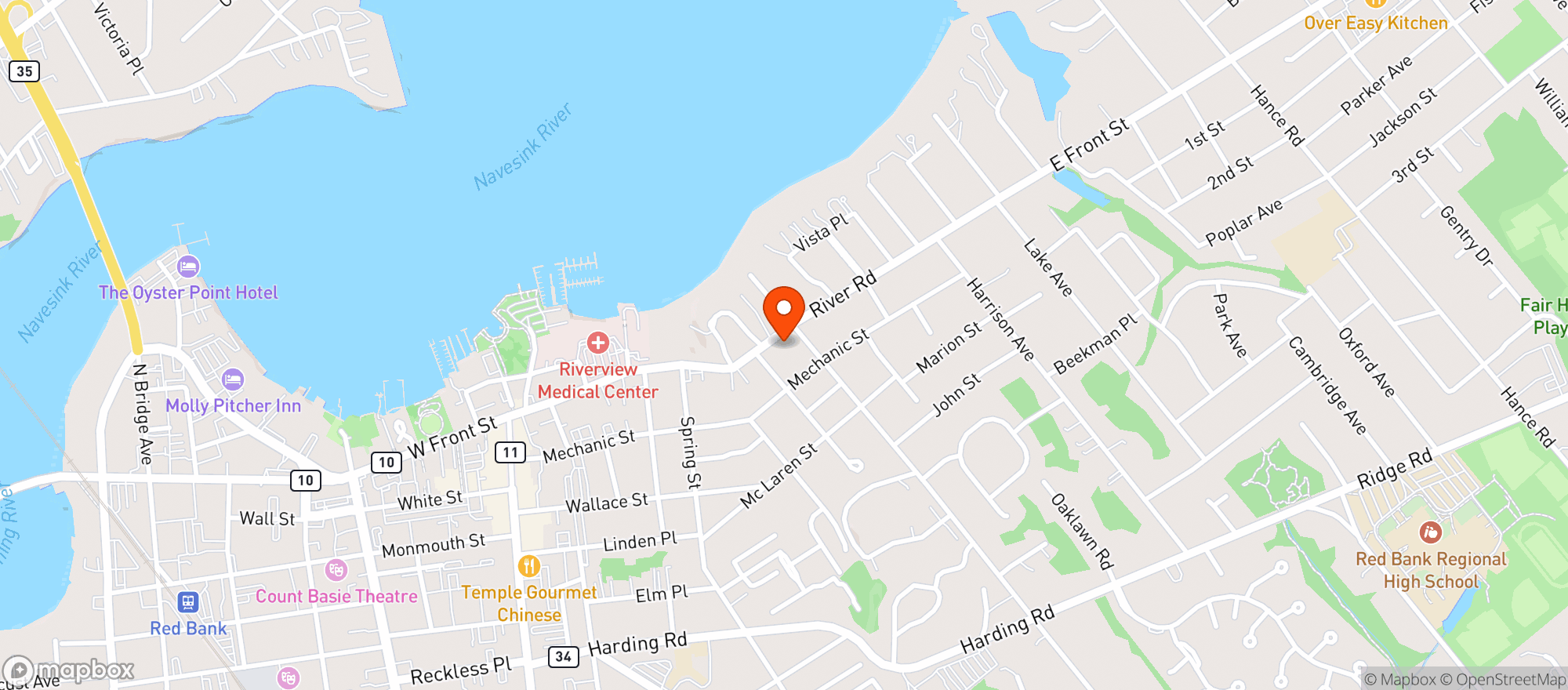 Map showing Morganville Liquor & Deli