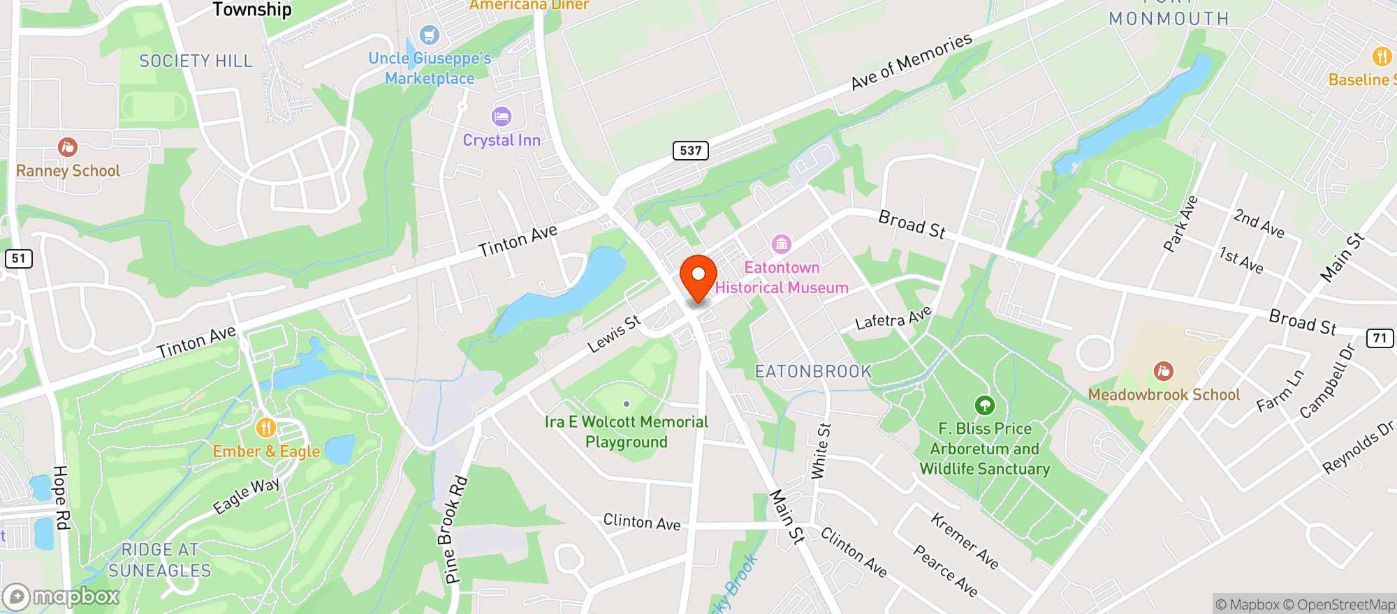 Map showing Street Kitchen Pub