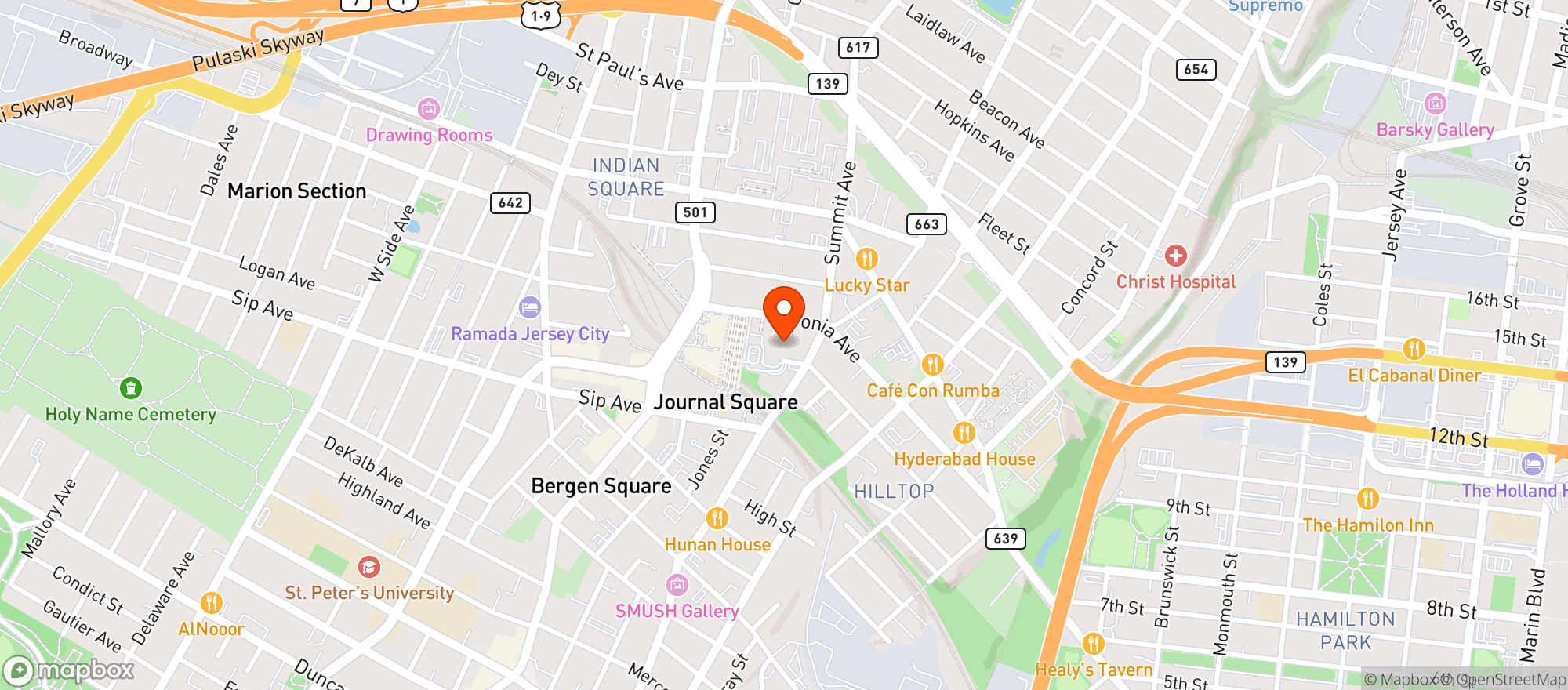 Map showing FOOD STORY NATURAL MARKET