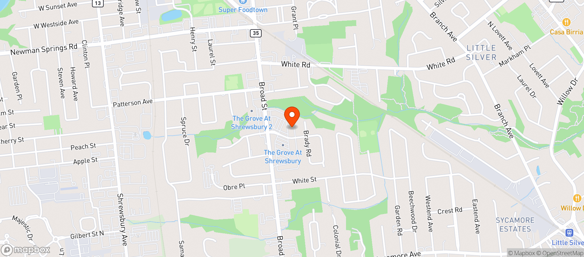 Map showing Williams Sonoma