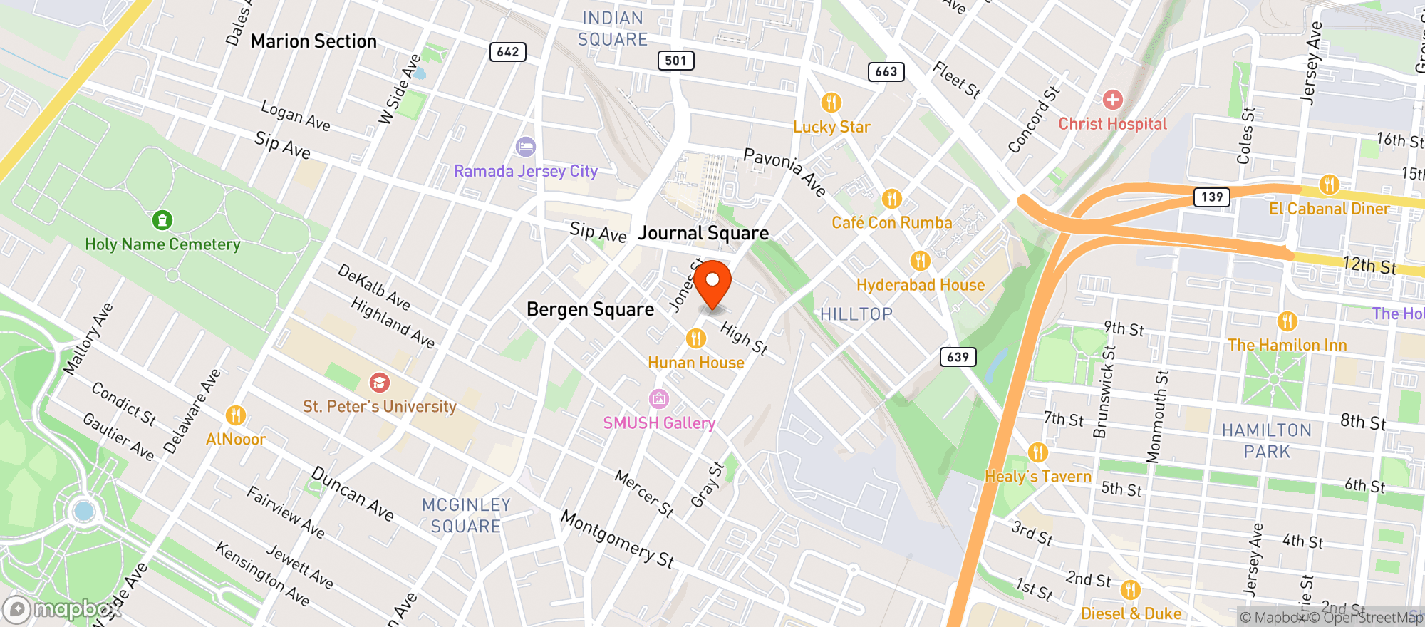 Map showing Smoke Studio