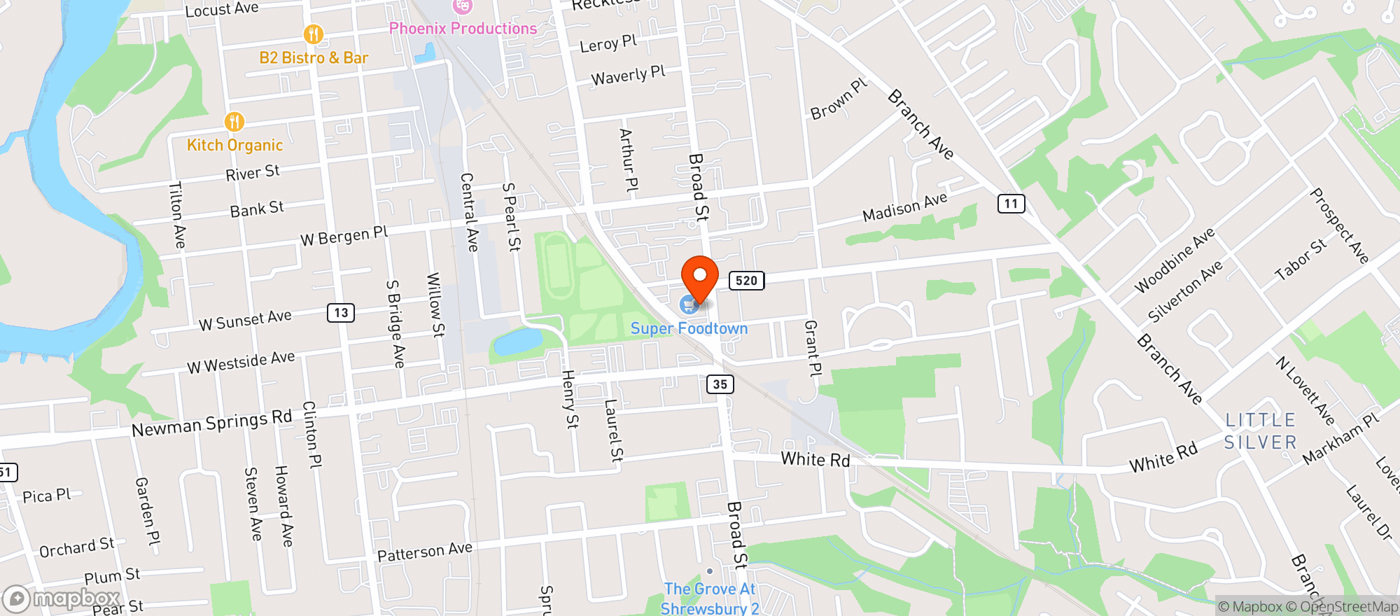 Map showing Super Foodtown