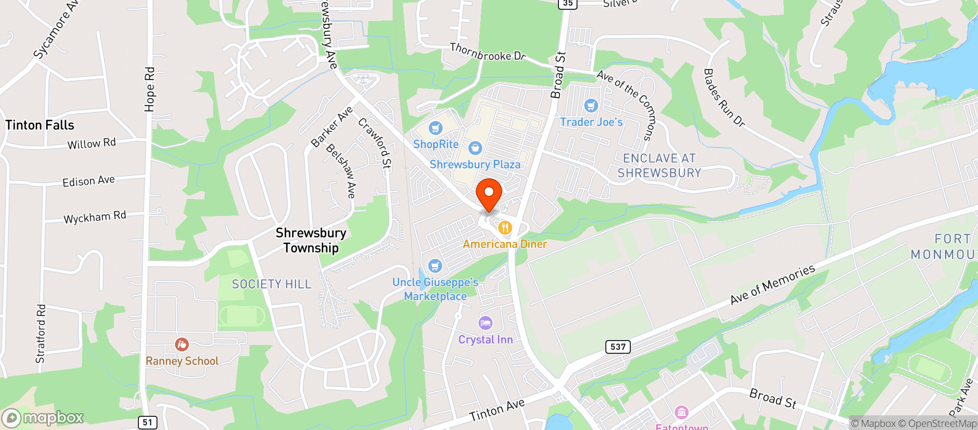 Map showing Shoprite