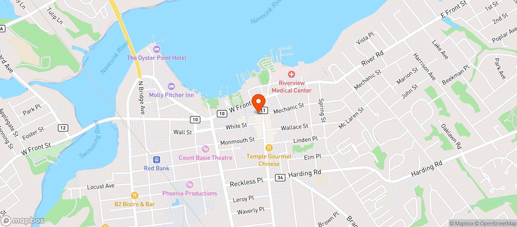 Map showing The Robinson Ale House