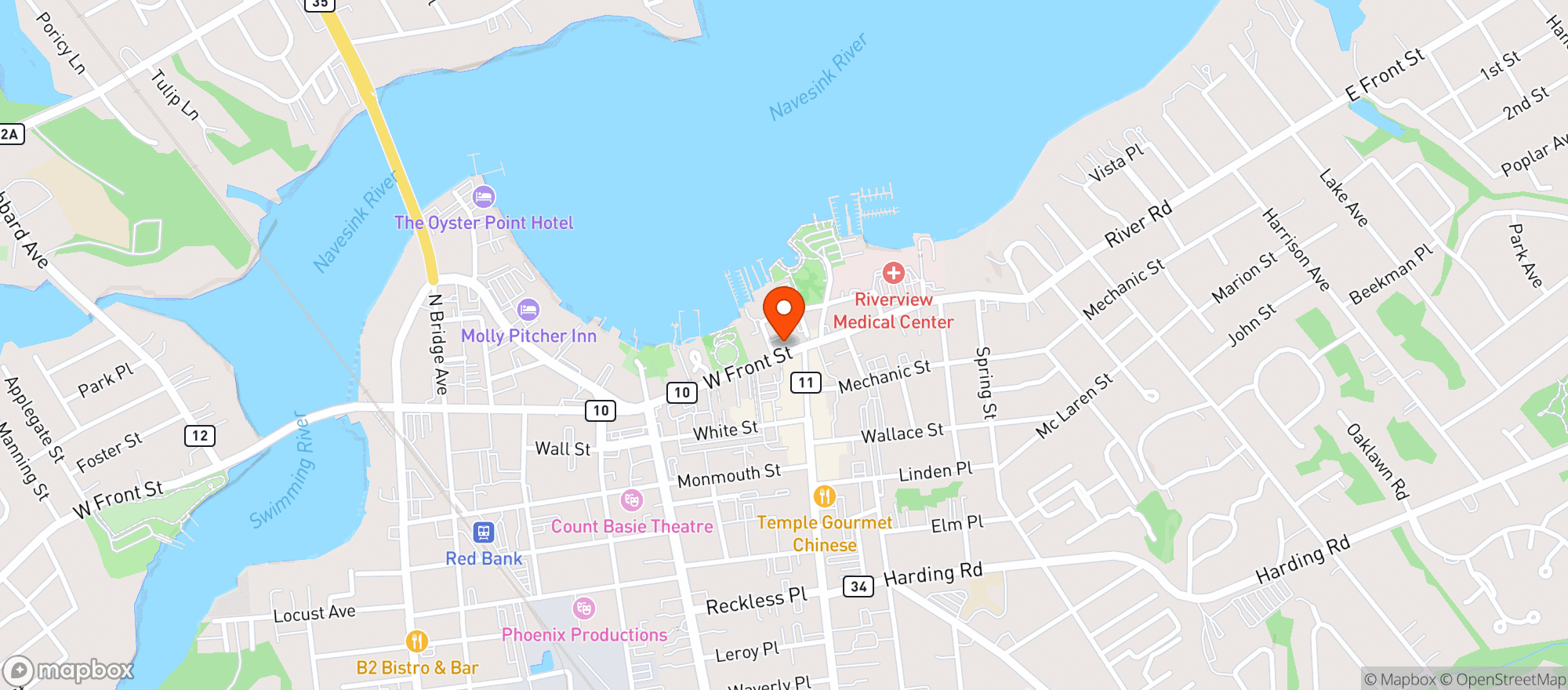 Map showing Elite Wellness