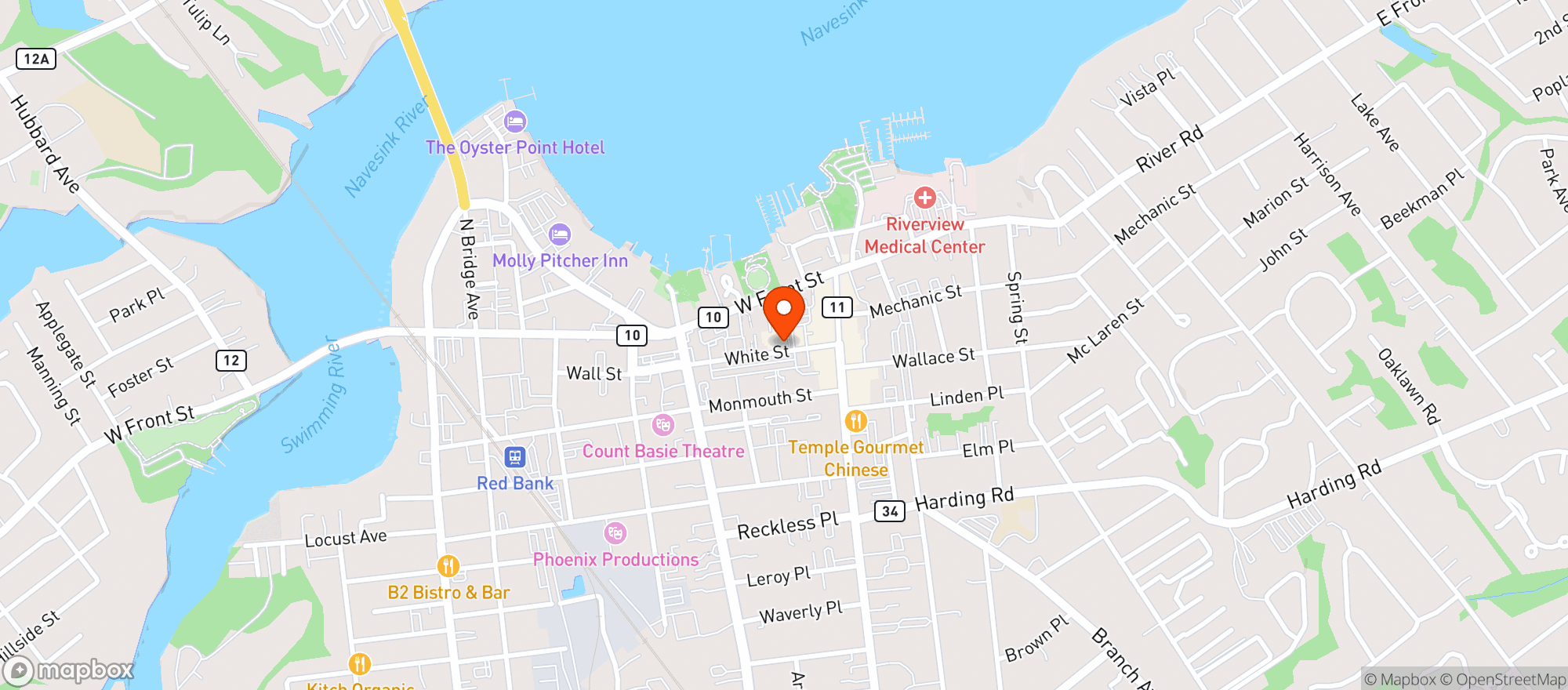 Map showing Royal Wine & Spirits Red Bank