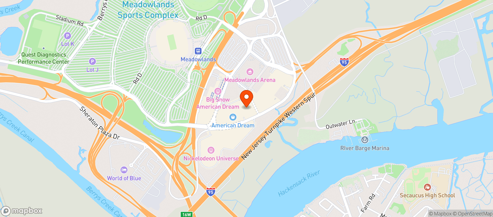 Map showing Yard House - American Dream