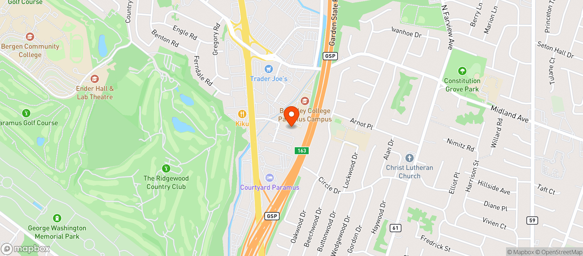 Map showing Wholefoods
