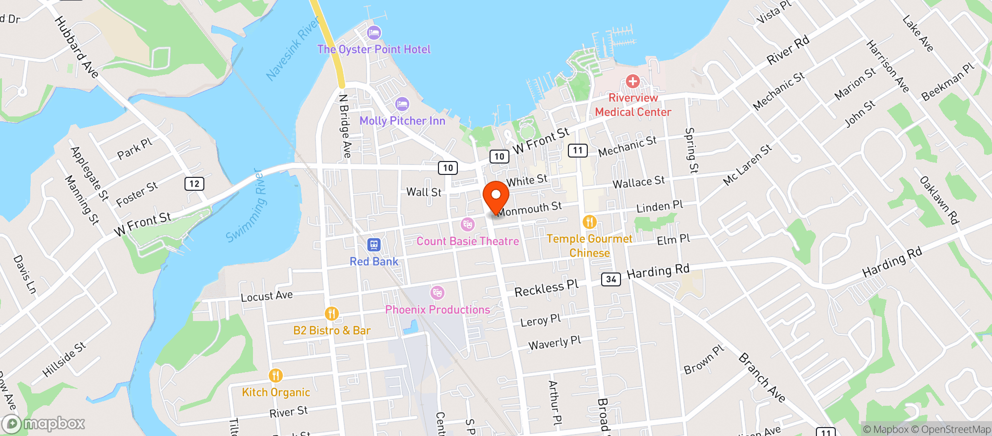 Map showing Jamians Food & Drink