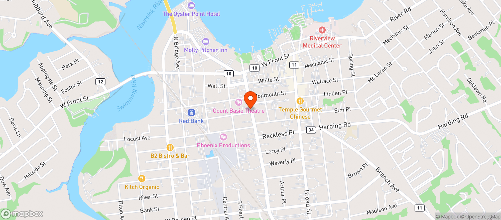 Map showing Buona Sera Ristorante