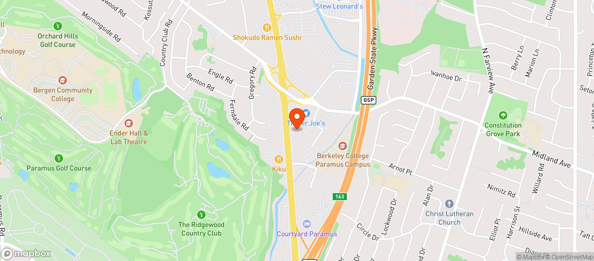 Map showing Beverage Barn