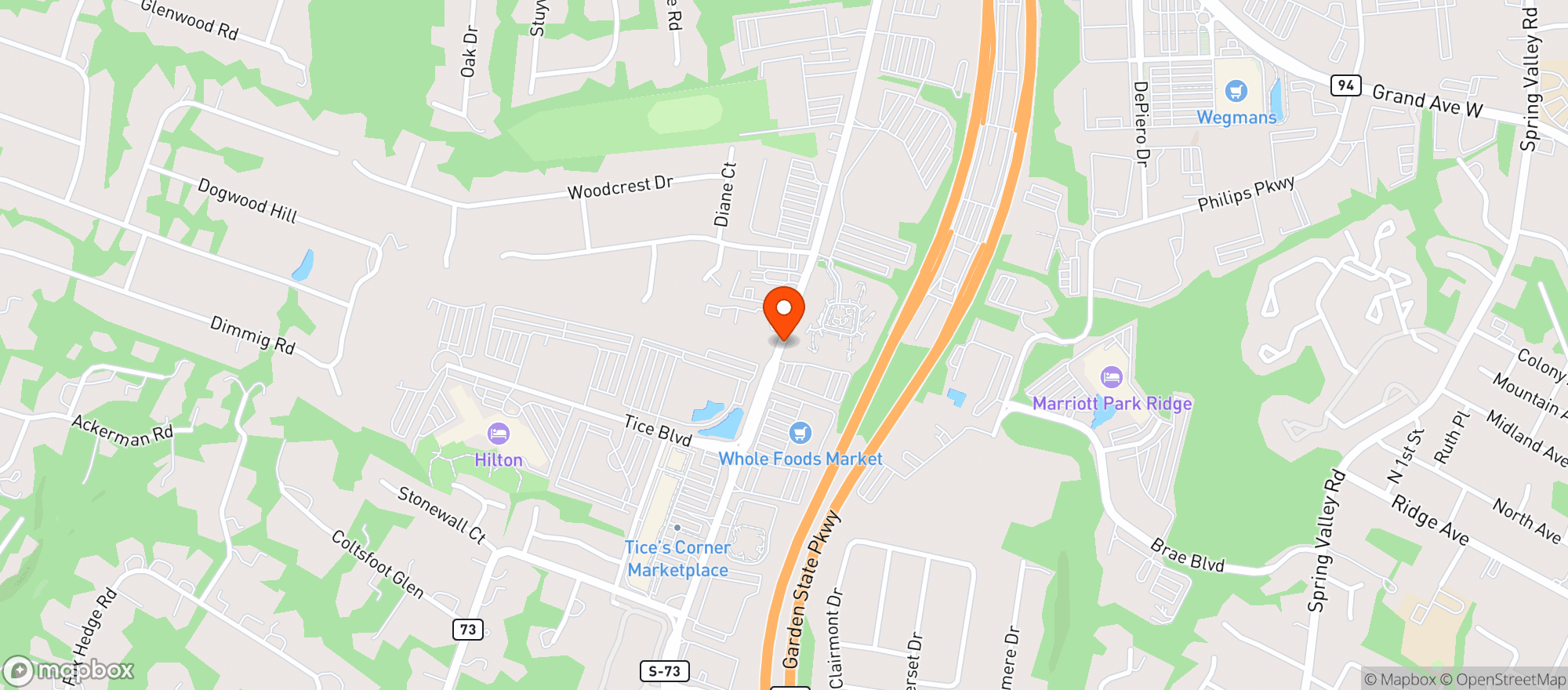 Map showing Cambridge Wine Beer Spirits