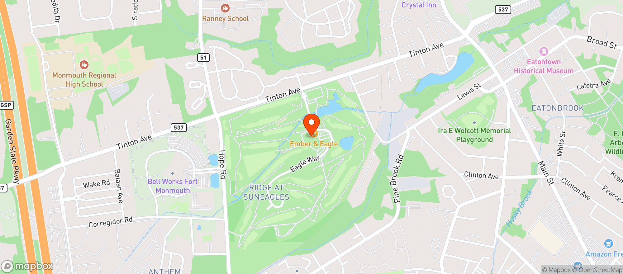 Map showing Suneagles Golf Club