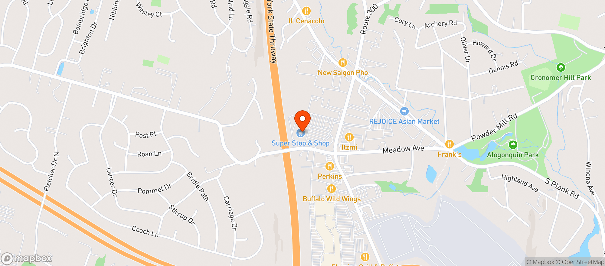 Map showing STOP & SHOP (1429 STATE ROUTE 300)