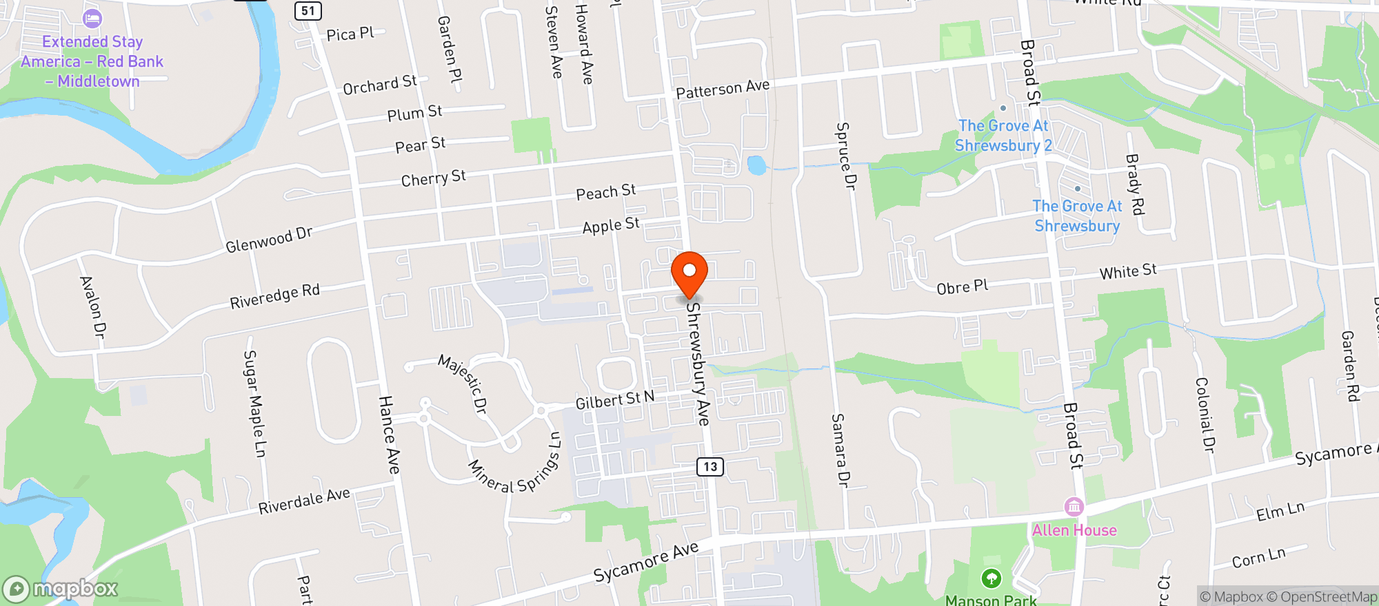 Map showing The Pour House