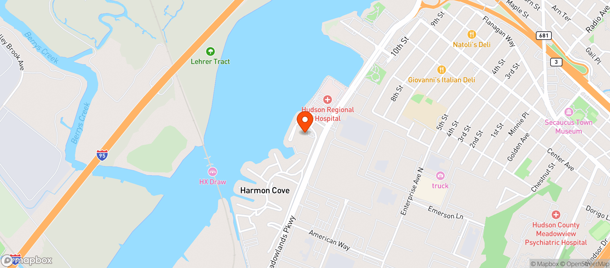 Map showing Cove Club