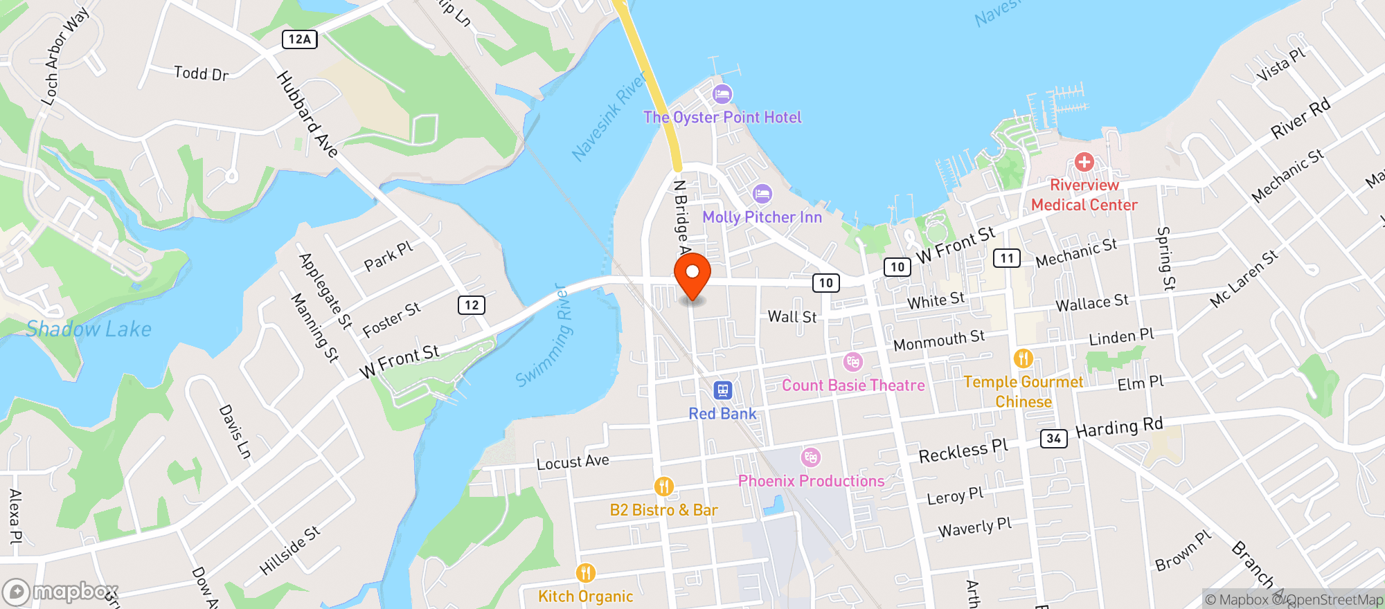 Map showing Dannys St Hse & Pasta Gr