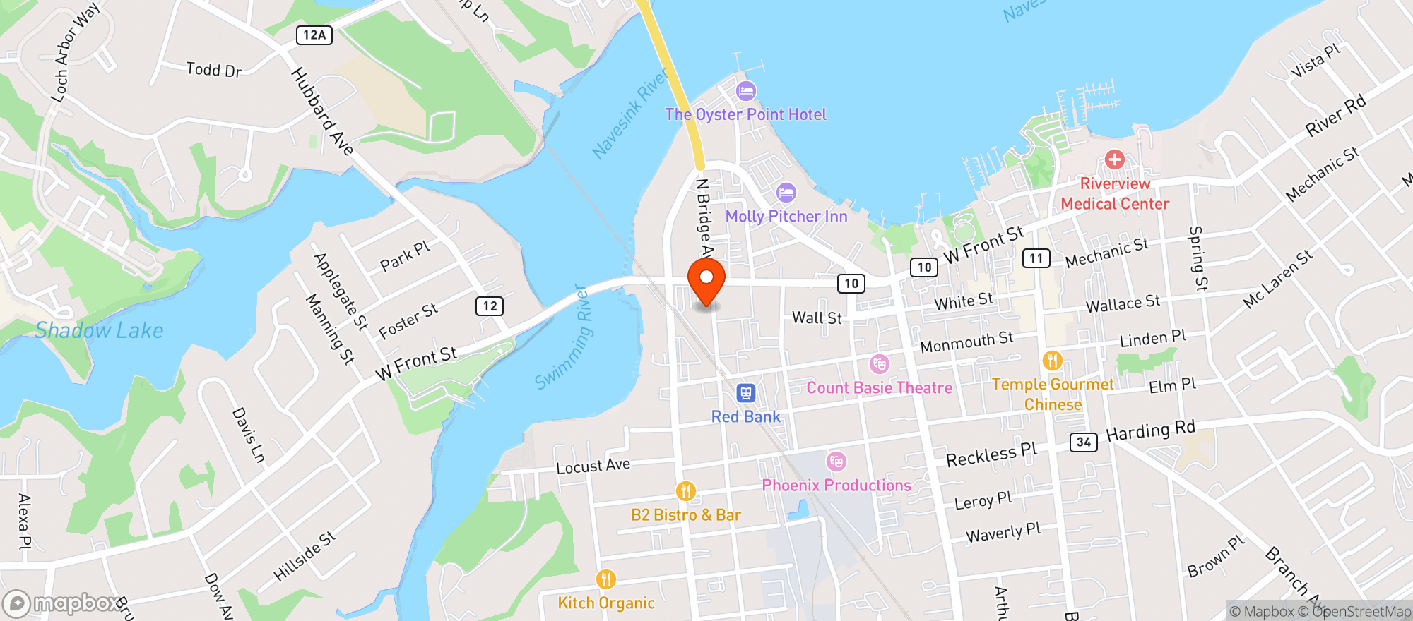 Map showing Taste