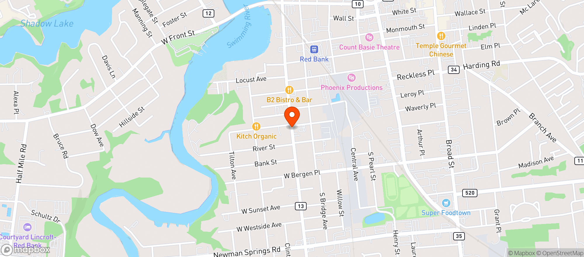 Map showing Spruce Liquors