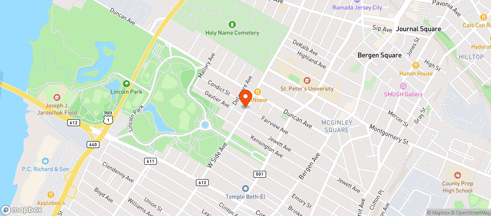 Map showing Bauers Discount Liquor