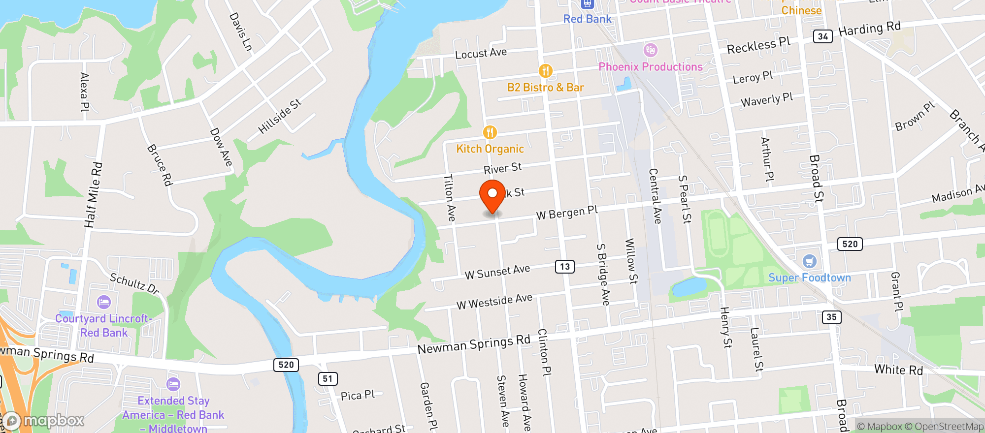 Map showing A 1 Liquors