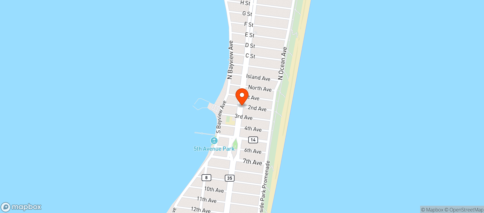 Map showing White Oak Liquor Shop