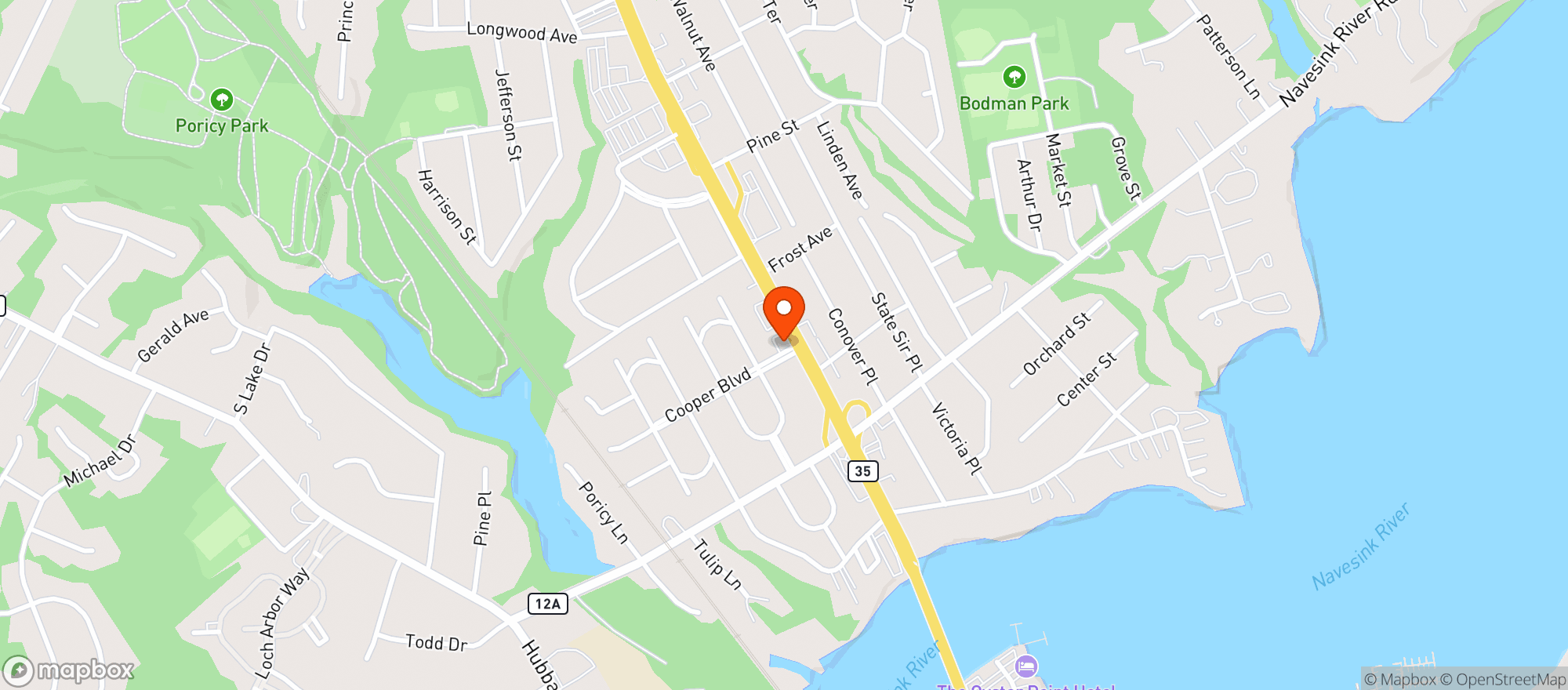 Map showing Nicholas Barrel & Roost