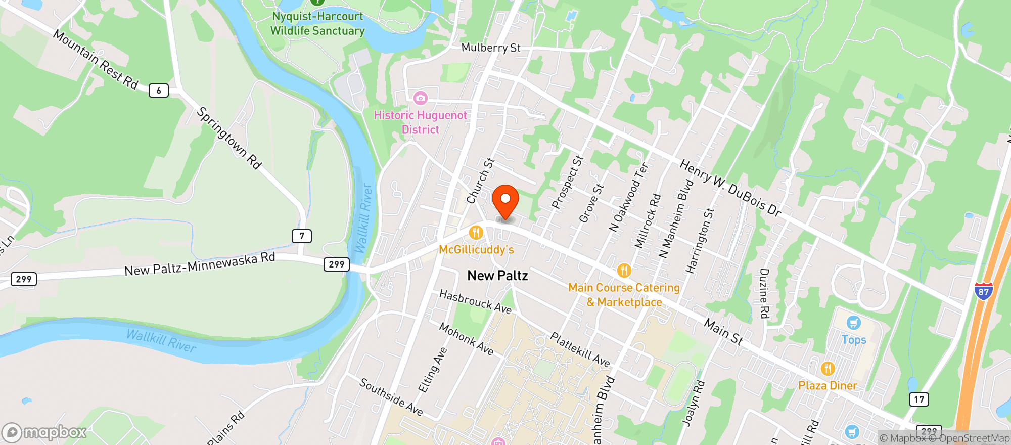 Map showing The Lemon Squeeze Tavern