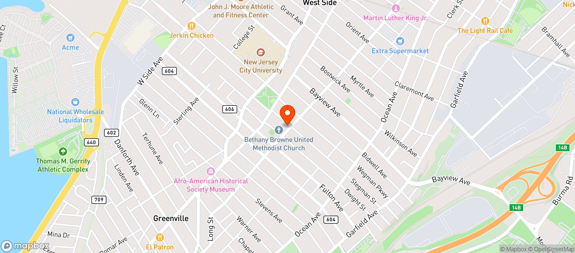 Map showing Cool Vines - Jersey City