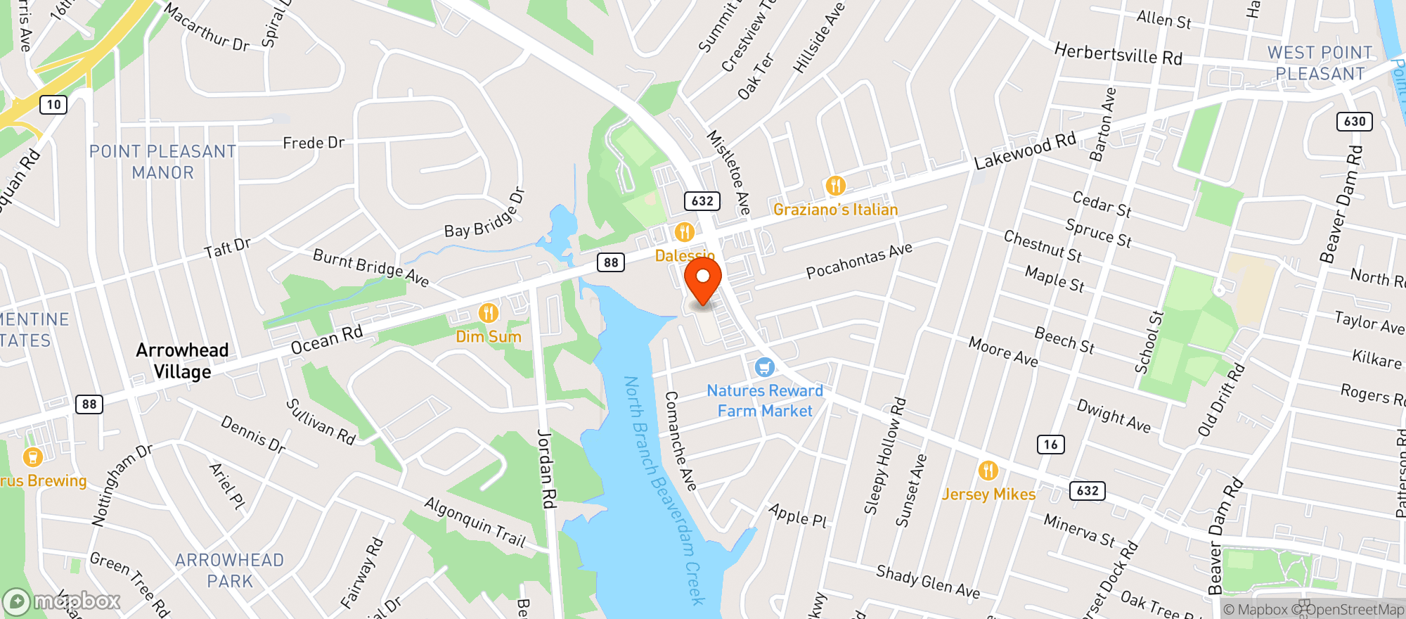Map showing Stop & Shop #830