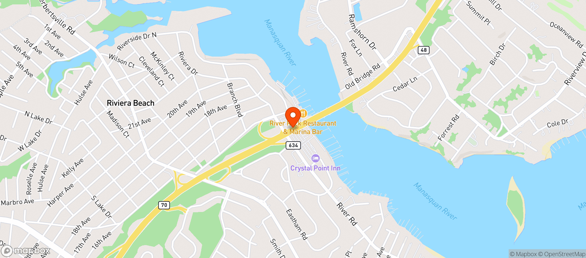 Map showing River Rock Sports B & G