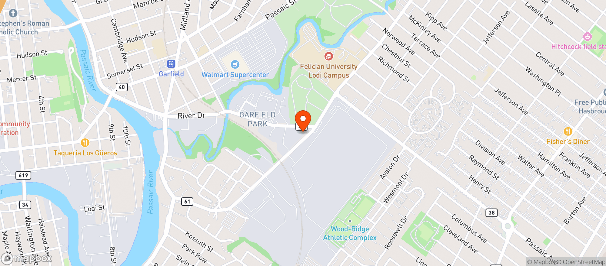 Map showing Blush Gentelmans Club