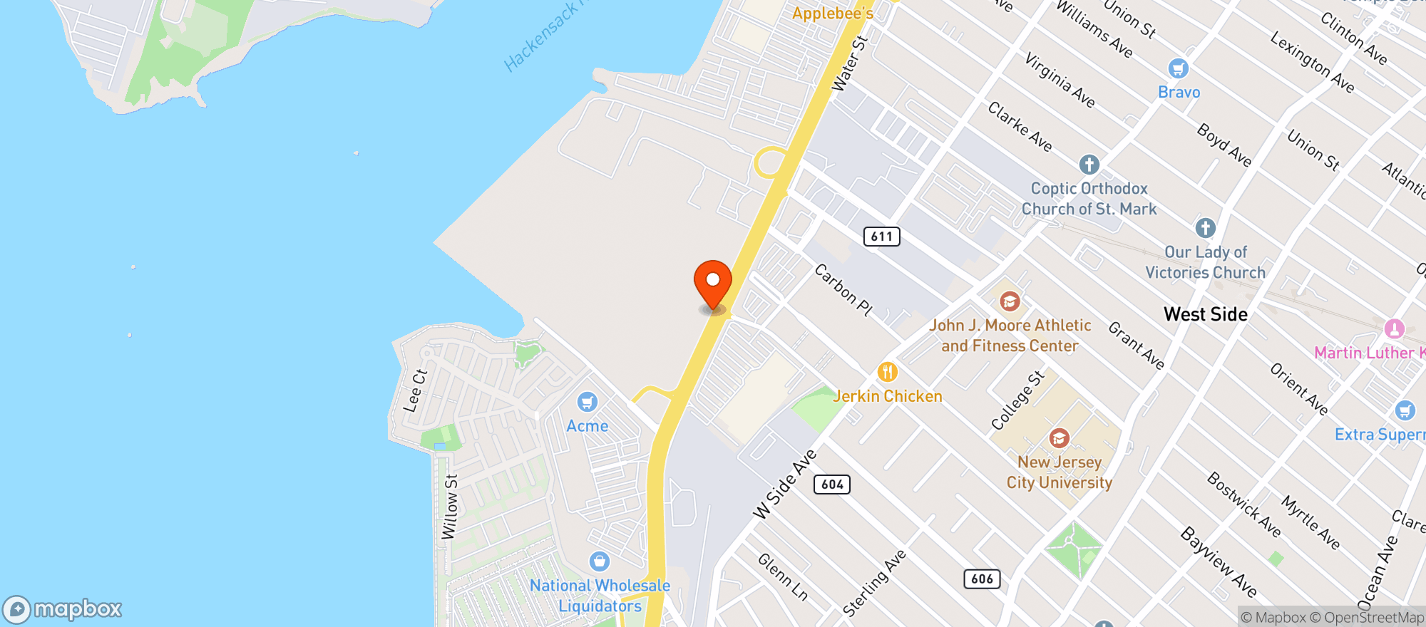 Map showing Gnc