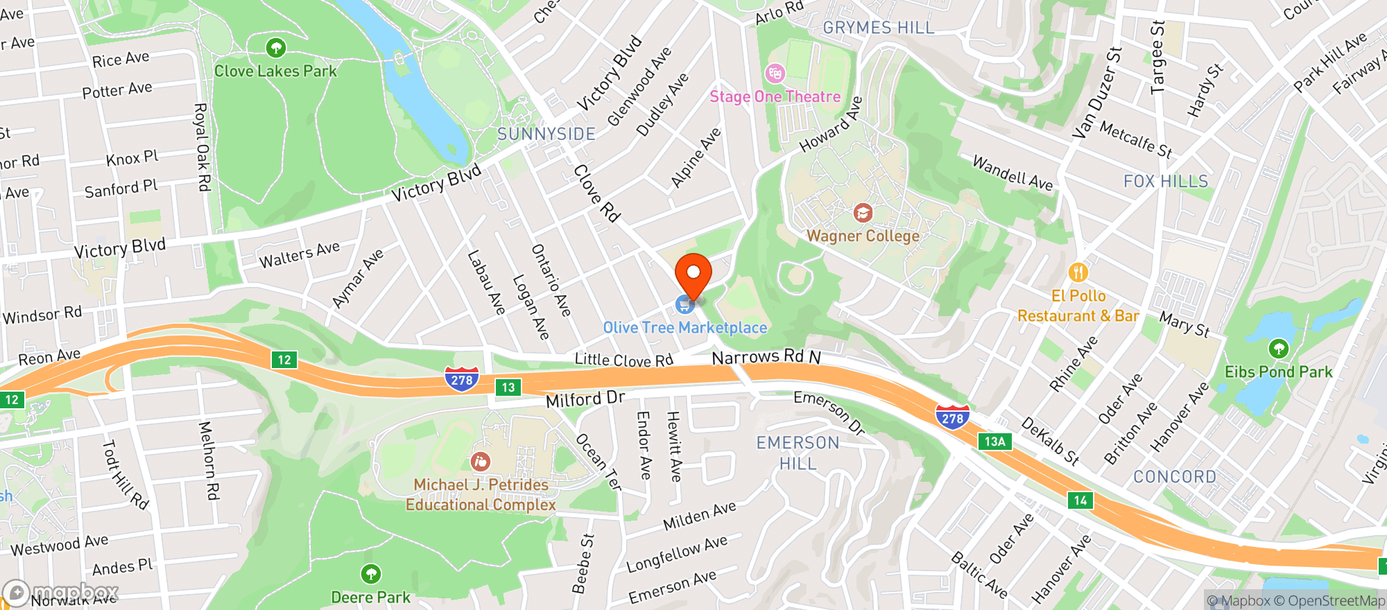 Map showing Foodtown