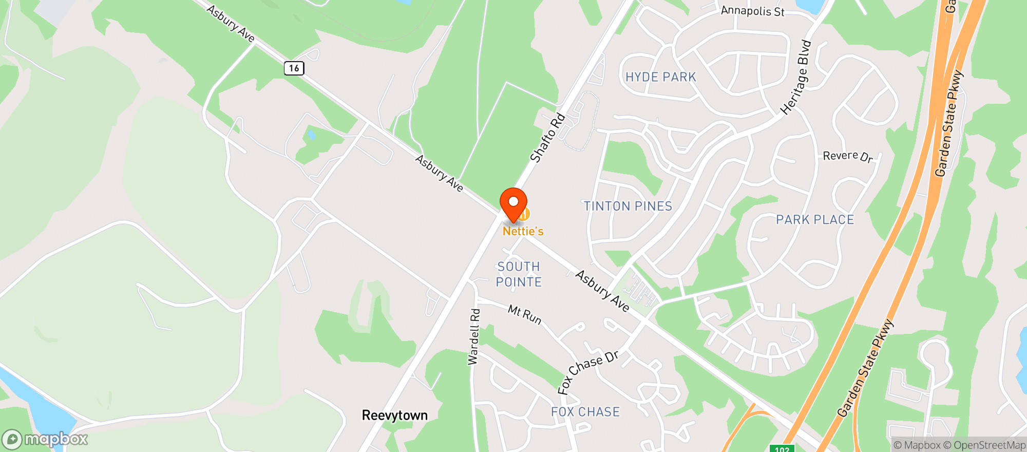 Map showing Netties House Of Spaghetti