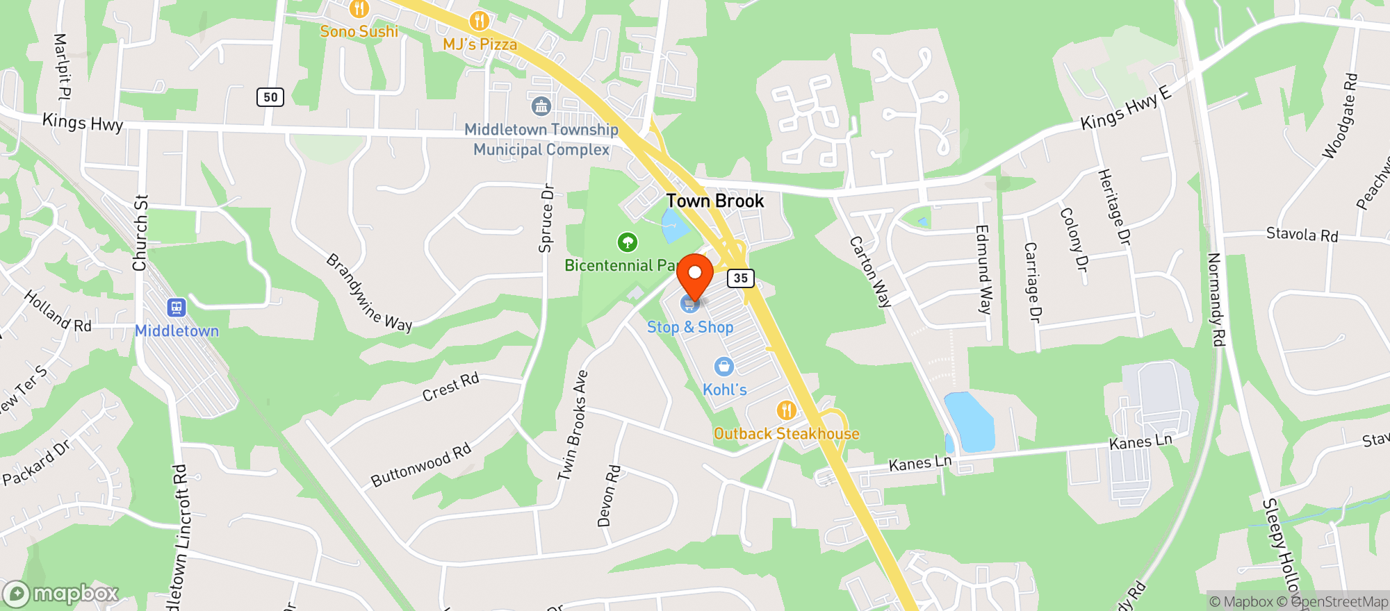 Map showing Stop & Shop