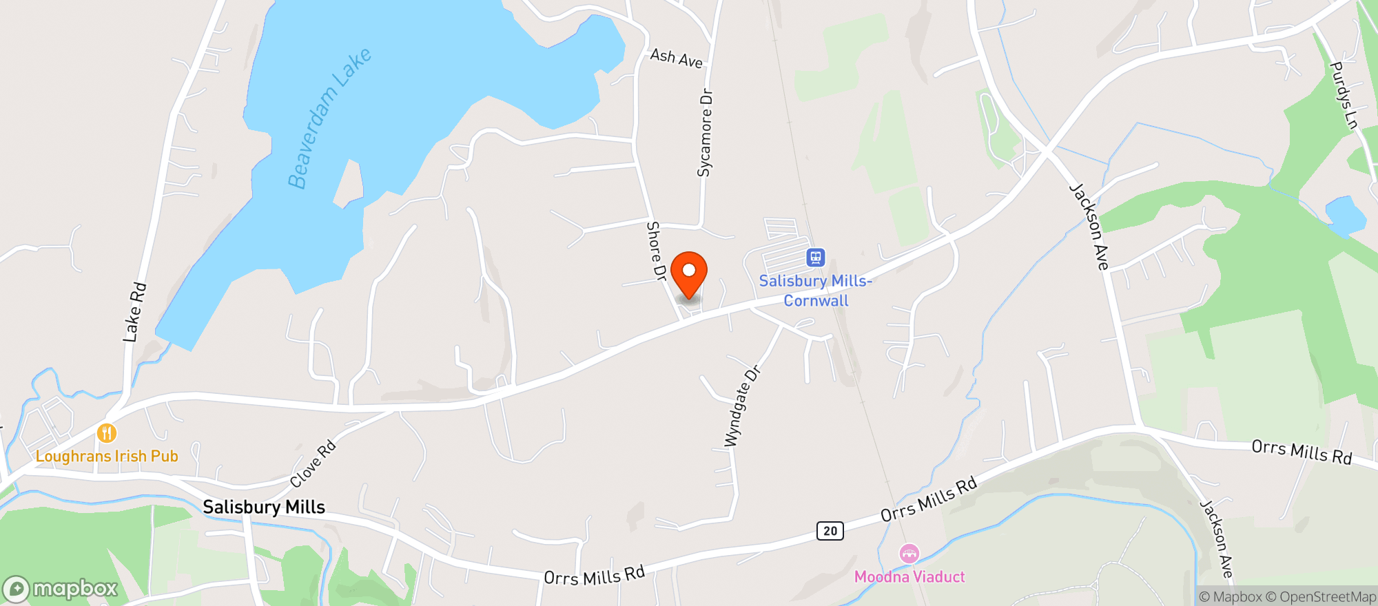 Map showing Cumberland Farms #1587