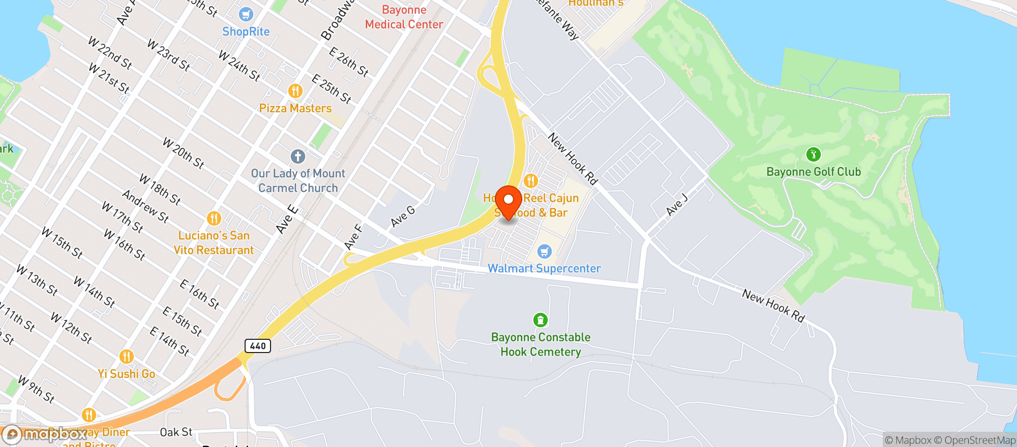 Map showing Gnc