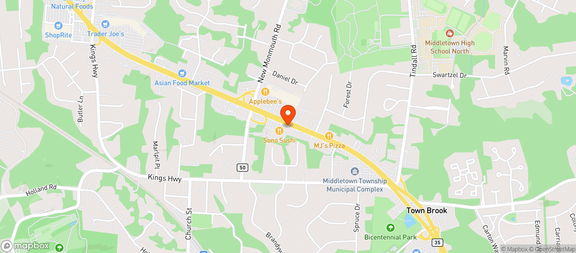 Map showing Bottle King