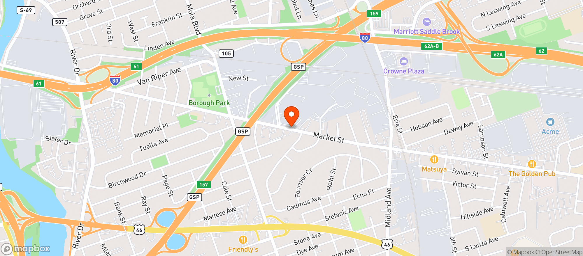 Map showing M & M WINE & SPIRITS