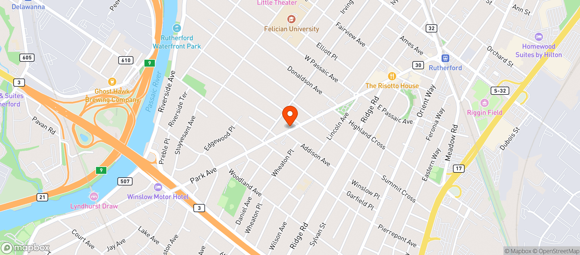 Map showing Rutherford Wine Shop