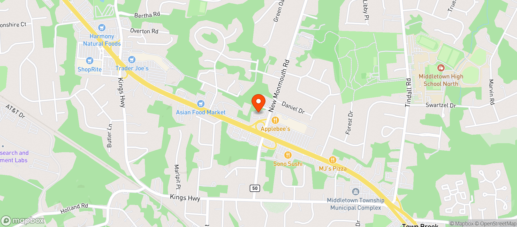 Map showing Olde Village Pub & Liquor