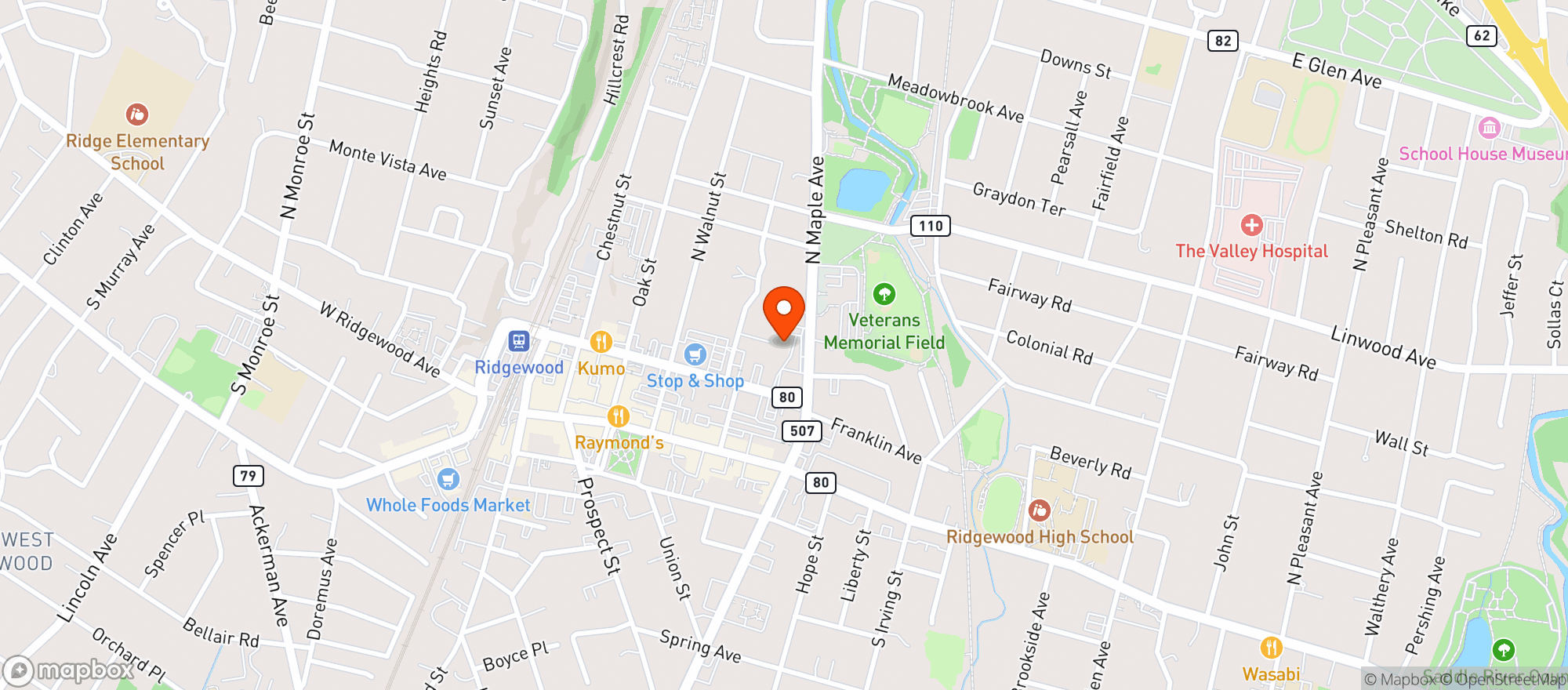 Map showing Green Way Market