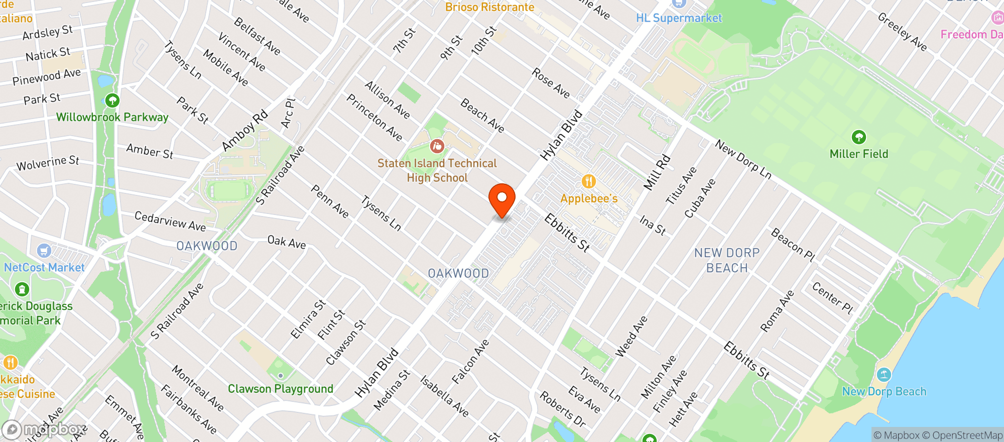 Map showing Stop & Shop - 0581 - Staten Island