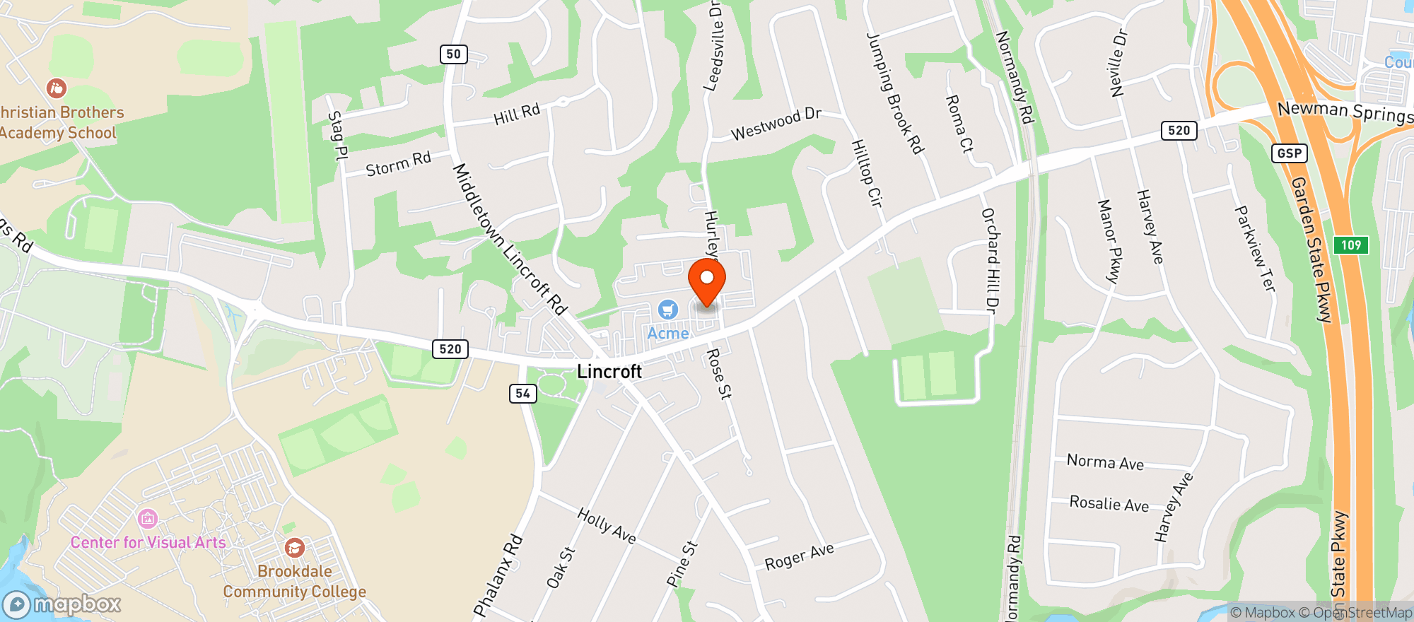 Map showing Lincroft Barrel & Cask