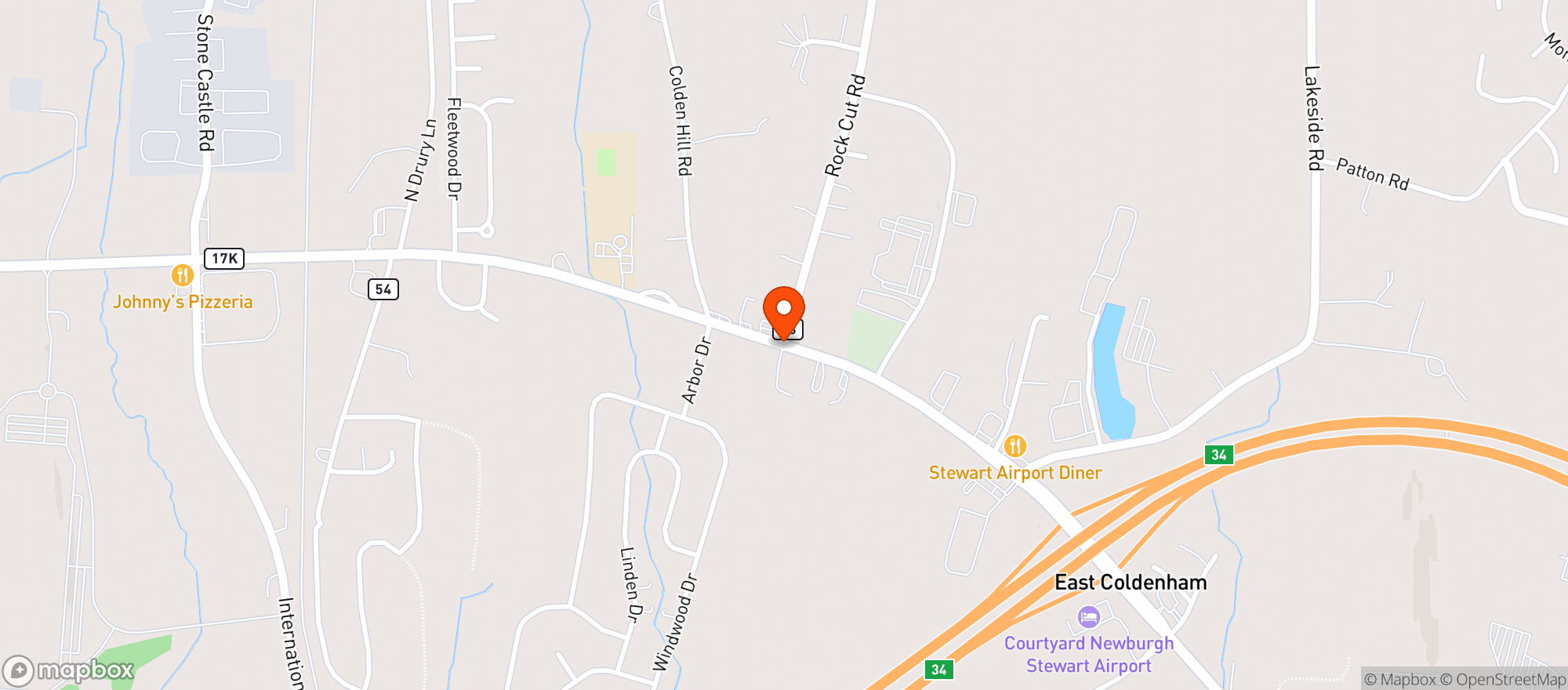 Map showing Cumberland Farms #1560